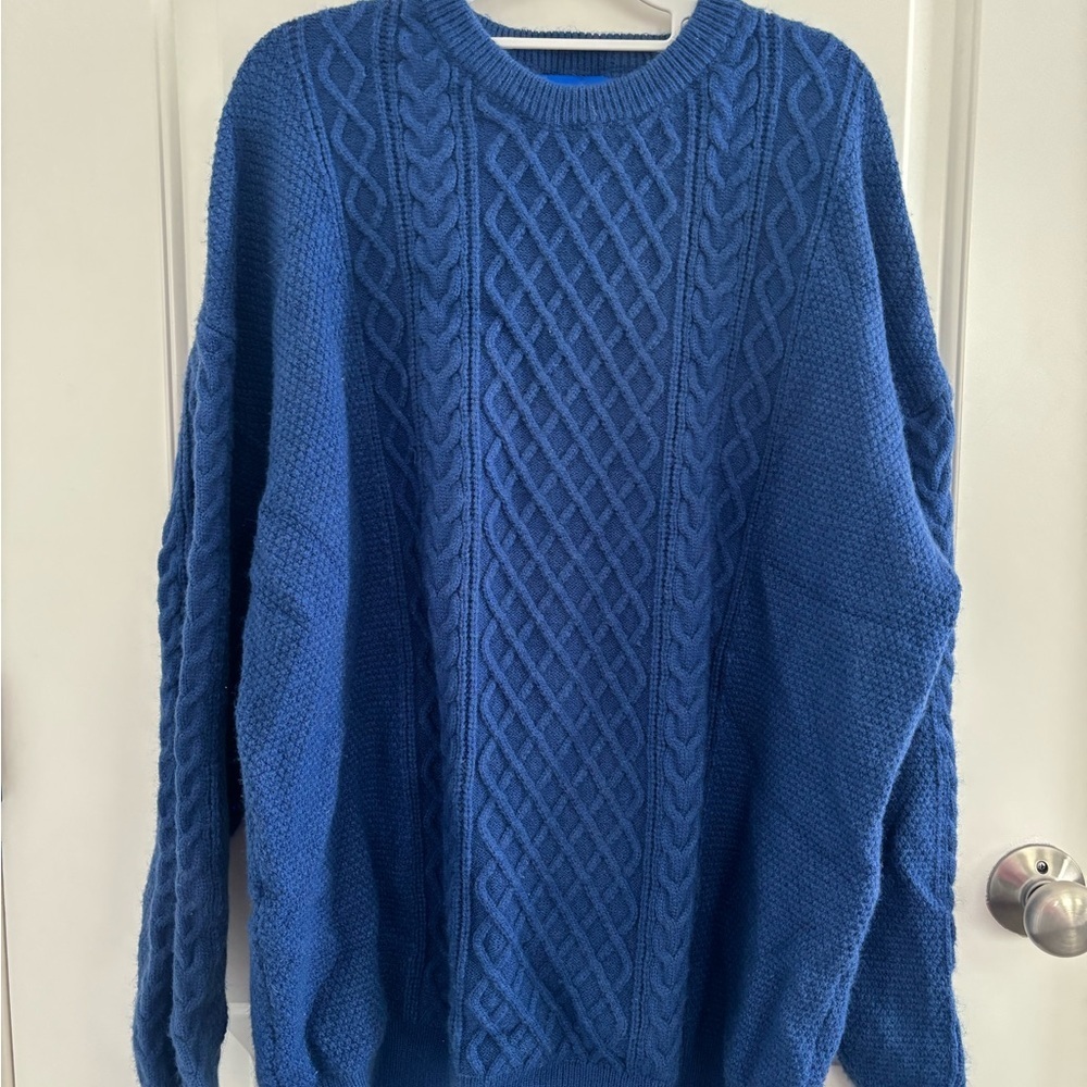 Aelfric Eden Blue Cable Knit Sweater - Picture 2 of 10
